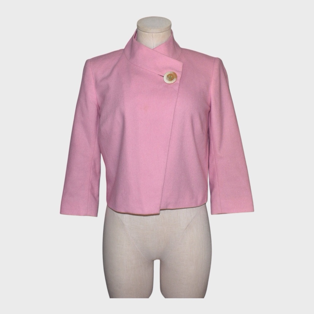 Lilly Pulitzer Wool Asymmetrical Cropped Perla Jacket